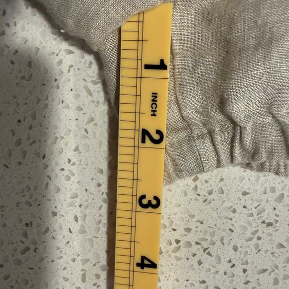 J .Crew 100% Linen Elastic Waist Pull-On Shorts Women Medium Coastal Chic Beach - Picture 7 of 7